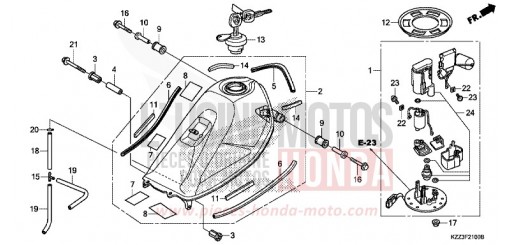 RESERVOIR A CARBURANT CRF250LF de 2015